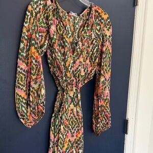 Zara Multicolor Long Sleeve Dress